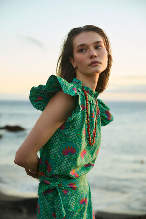 RIVIERA RUFFLE BLOUSE