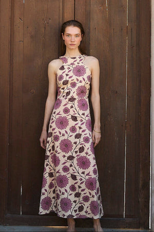 PEONY HALTER DRESS