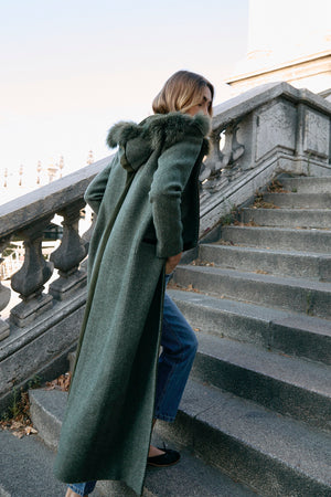 OXFORD FUR HOOD COAT