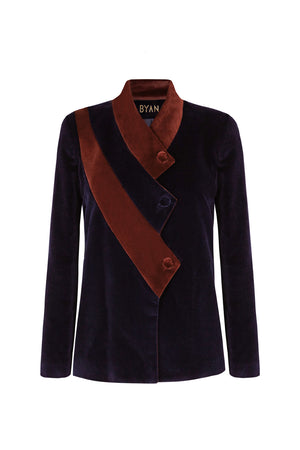 NAVY TRICOLOR BLAZER