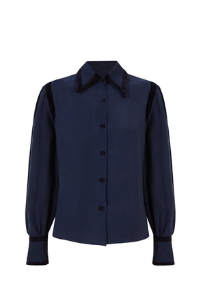BLUE GILES BLOUSE