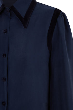 BLUE GILES BLOUSE