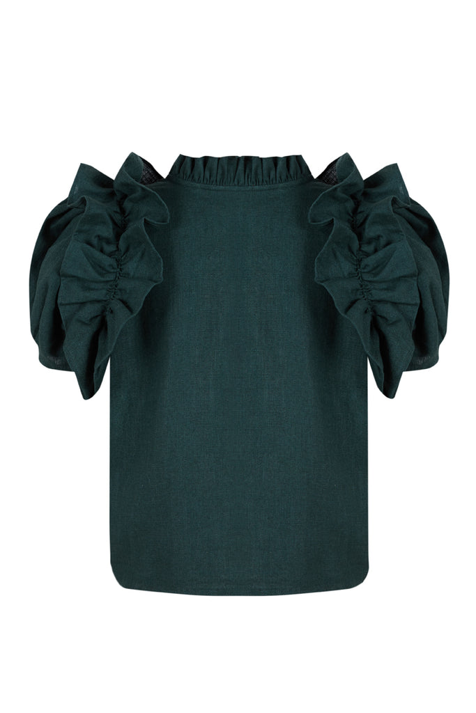 GREEN AMARETTI BLOUSE