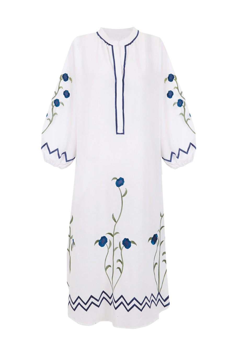 BLUE PALAZZO KAFTAN DRESS