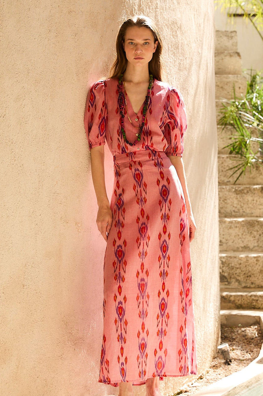 【Rose】HEVE SUZURAN SLEEVE BLOUSE ROSEWOOD BLOUSE | BYAN