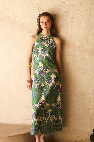 LAVENDER HALTER DRESS