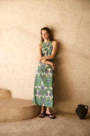 LAVENDER HALTER DRESS