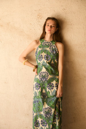 LAVENDER HALTER DRESS