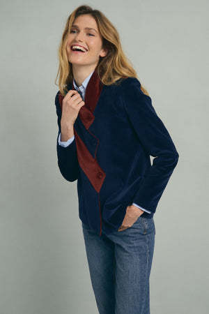 NAVY TRICOLOR BLAZER