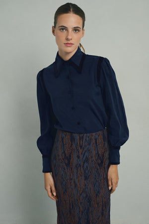 BLUE GILES BLOUSE