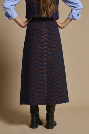 NAVY FRANKLIN SKIRT