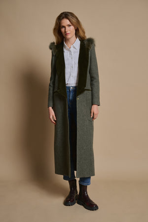 OXFORD FUR HOOD COAT