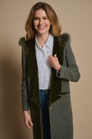 OXFORD FUR HOOD COAT