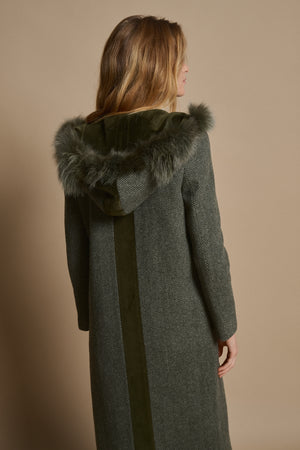 OXFORD FUR HOOD COAT