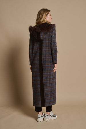 HUDSON FUR HOOD COAT