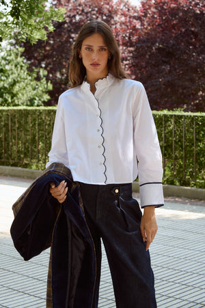 BLUE BRENNET BLOUSE