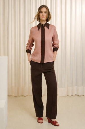 BROWN LINEN TROUSERS