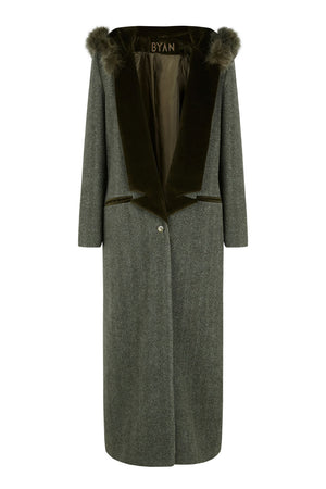 OXFORD FUR HOOD COAT