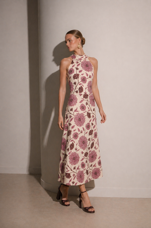 PEONY HALTER DRESS