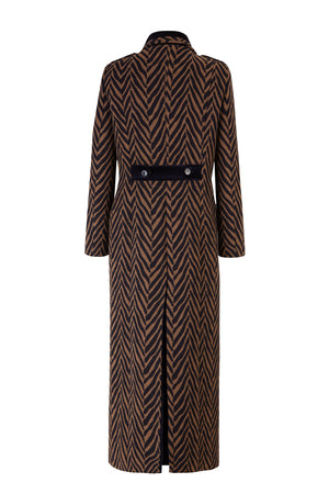 NAVY ZEBRA COAT