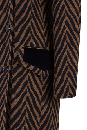 NAVY ZEBRA COAT
