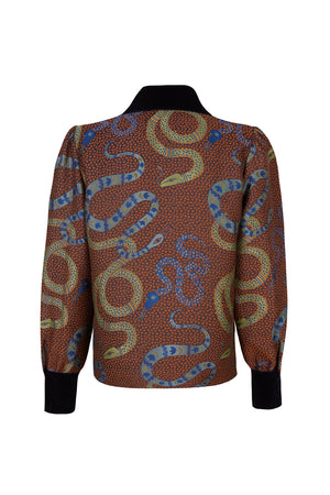 NAVY MONTROUGE BLOUSE