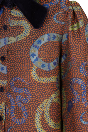 NAVY MONTROUGE BLOUSE
