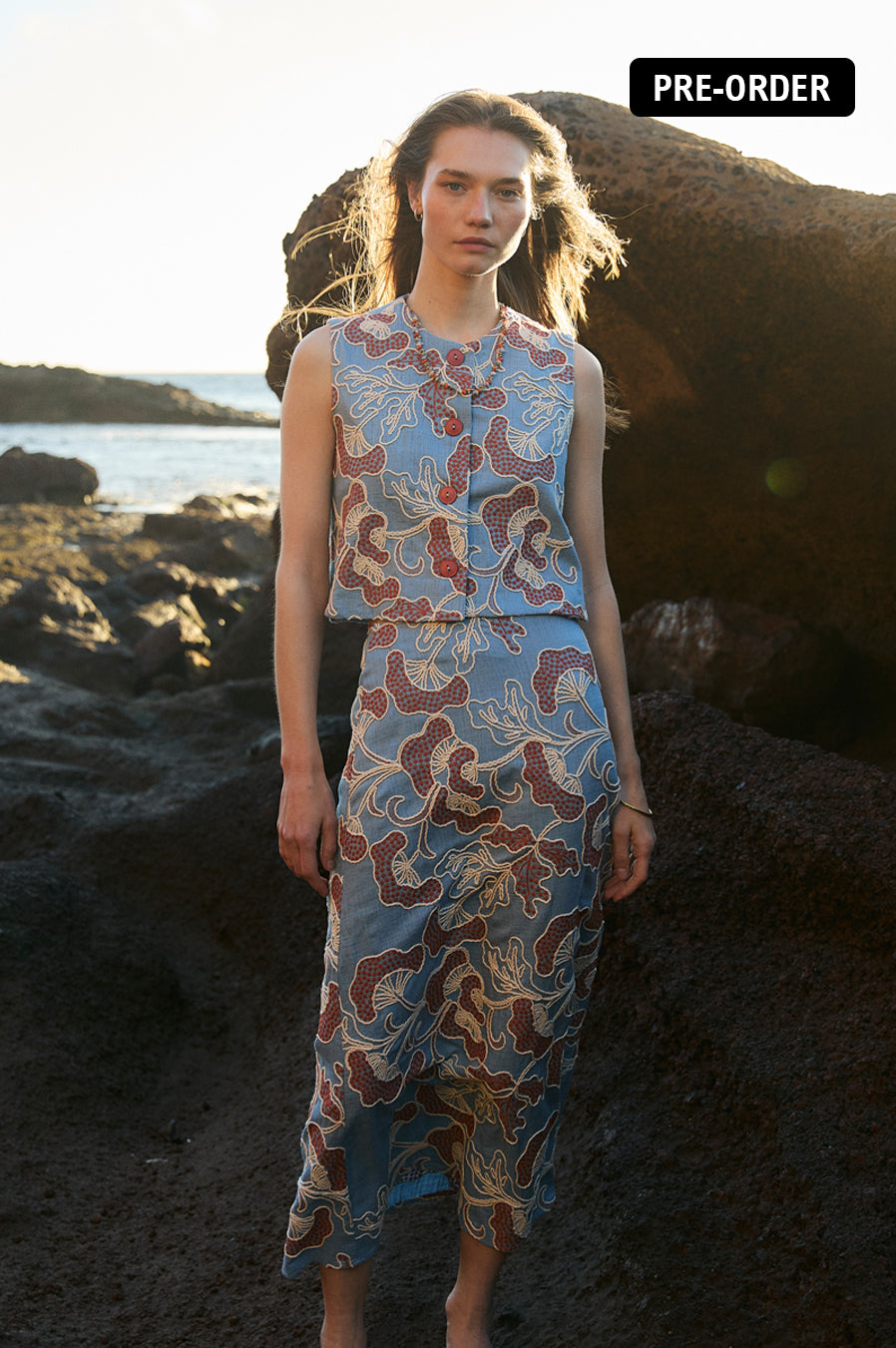BLUE CORAL SKIRT
