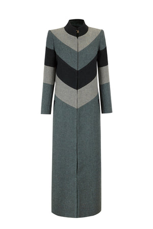 GREEN TRICOLOR COAT